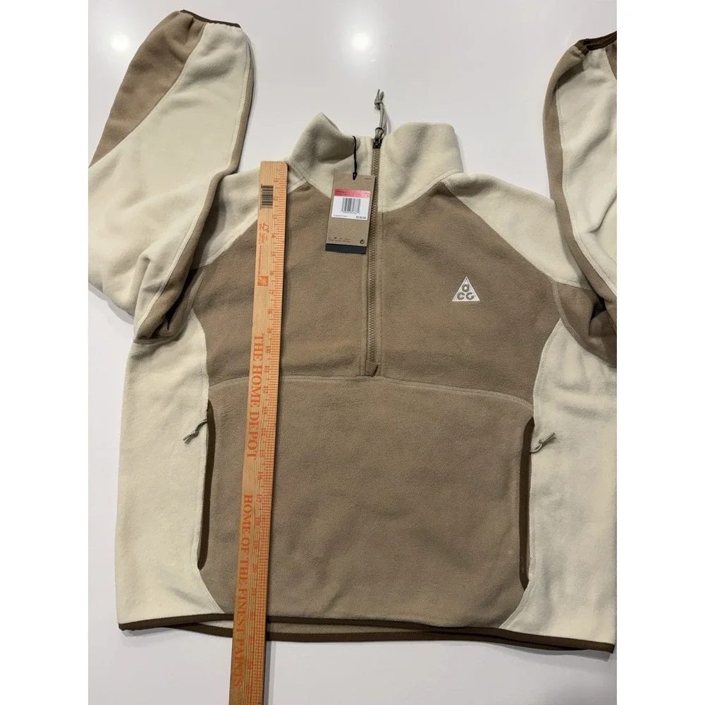 Nike ACG Wolf Tree Half Zip Fleece Top Parachute Beige HJ0237-297 Womens L